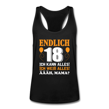 Geschenk zum 18 Tank Top - Endlich 18 | Geschenk zum 18. Geburtstag