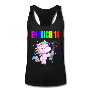 Geschenk zum 18 Tank Top - Endlich 18 lustig 18 Jahre Einhorn 18. Geburtstag