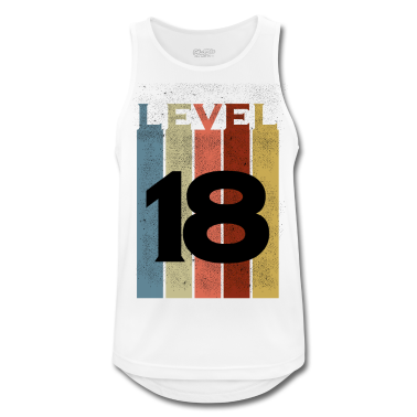 Geschenk zum 18 Tank Top - Level 18, Shirt zum 18. Geburtstag