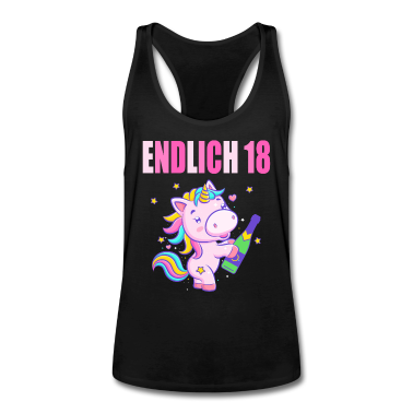 Geschenk zum 18 Tank Top - Endlich 18 lustig 18 Jahre Einhorn 18. Geburtstag