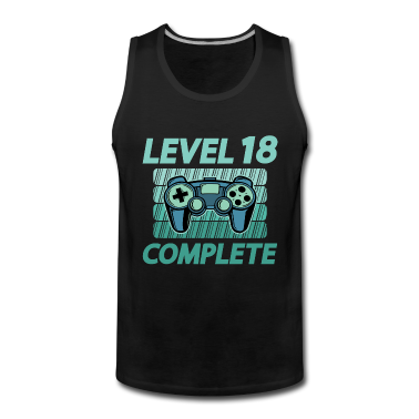 Geschenk zum 18 Tank Top - 18. Geburtstag Gamer Level 18 Complete 18 Jahre
