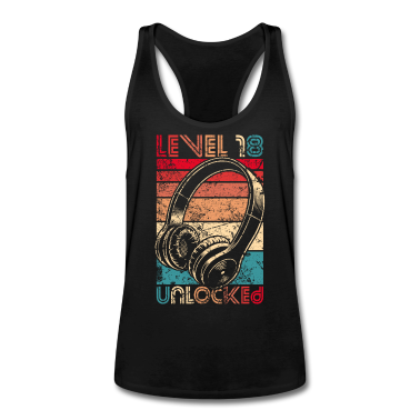 Geschenk zum 18 Tank Top - 18. Geburtstag 18 Jahre Level 18 Unlocked Vintage