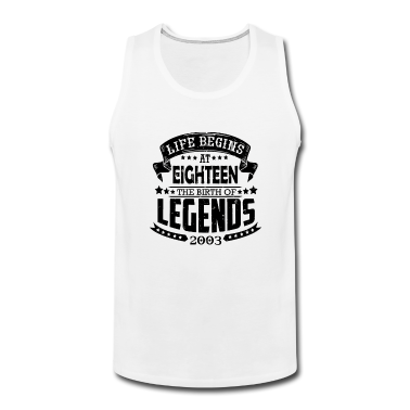 Geschenk zum 18 Tank Top - das Leben beginnt mit 18