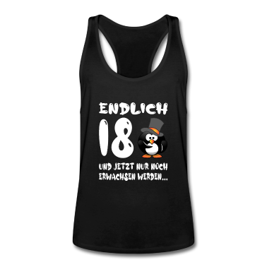 Geschenk zum 18 Tank Top - Endlich 18 Pinguin