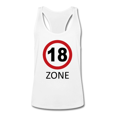 Geschenk zum 18 Tank Top - 18 Zone - 18 Geburtstag Geschenk - Verkehrsschild