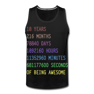 Geschenk zum 18 Tank Top - 18 Jahre Geburtstags Geschenk Tshirt