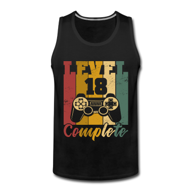 Geschenk zum 18 Tank Top - Level 18 Complete 18. Geburtstag Gamer 18 Jahre
