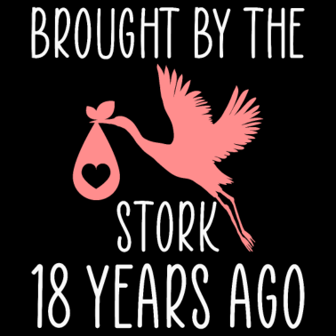 Motiv 18. Geburtstag vom Storch gebracht vor 18 Jahren