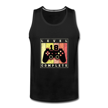 Geschenk zum 18 Tank Top - Cooles Gamer Shirt Level 18 zum 18. Geburtstag