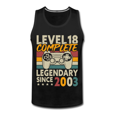 Geschenk zum 18 Tank Top - Level 18 Complete 18 Geburtstag 18 Jahre Geschenk