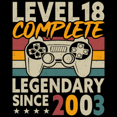 Motiv Level 18 Complete 18 Geburtstag 18 Jahre Geschenk