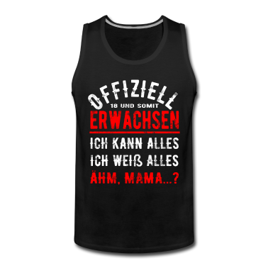 Geschenk zum 18 Tank Top - 18 Geburtstag 18 Jahre Volljährig Erwachsen 18ter