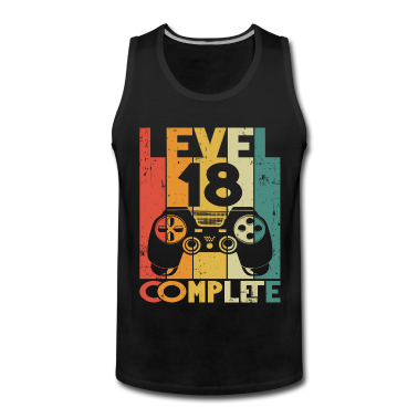 Geschenk zum 18 Tank Top - Level 18 Complete 18. Geburtstag Gamer 18 Jahre