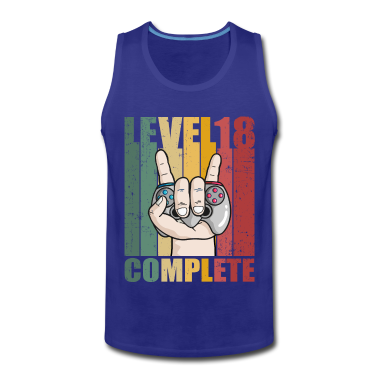 Geschenk zum 18 Tank Top - Level 18 Complete 18. Geburtstag Gamer 18 Jahre