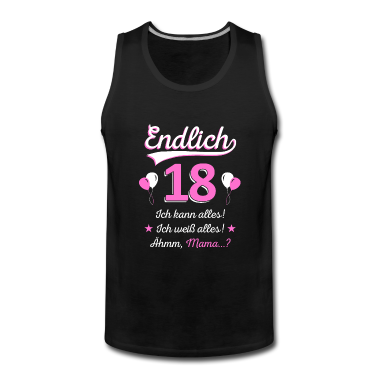 Geschenk zum 18 Tank Top - Endlich 18. Geburtstag Spruch Damen 18 Jahre