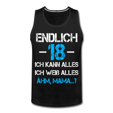 Geschenk zum 18 Tank Top - 18 Geburtstag 18 Jahre Volljährig Erwachsen 18ter