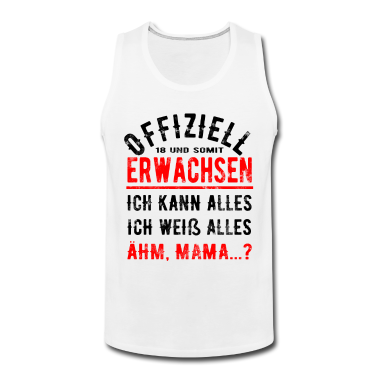 Geschenk zum 18 Tank Top - 18 Geburtstag 18 Jahre Volljährig Erwachsen 18ter