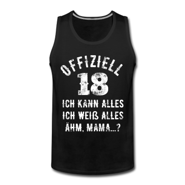 Geschenk zum 18 Tank Top - 18 Geburtstag 18 Jahre Volljährig Erwachsen 18ter