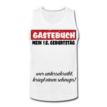 Geschenk zum 18 Tank Top - Gästebuch 18. Geburtstag Gästeliste 18 Jahre