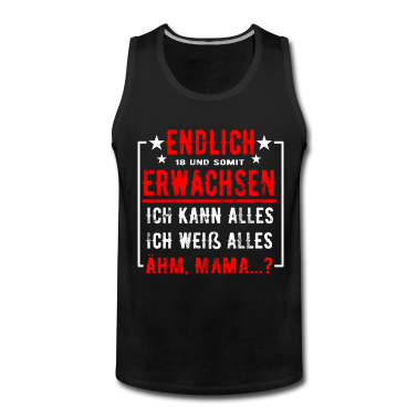 Geschenk zum 18 Tank Top - 18 Geburtstag 18 Jahre Volljährig Erwachsen 18ter