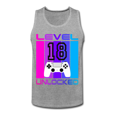 Geschenk zum 18 Tank Top - Gamer Geschenk zum 18 Geburtstag Level 18 Unlocked