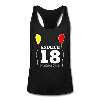 Geschenk zum 18 Tank Top - Endlich 18, das T-Shirt zum 18 Gerburtstag