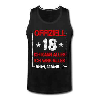 Geschenk zum 18 Tank Top - 18 Geburtstag 18 Jahre Volljährig Erwachsen 18ter