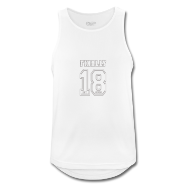 Geschenk zum 18 Tank Top - Finally 18 white