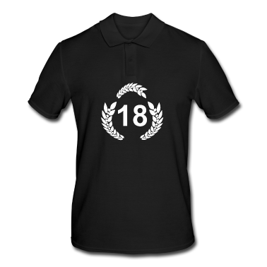 Geschenk zum 18 Poloshirt - 18 lorbeerkranz, geburtstagsgeschenk 18