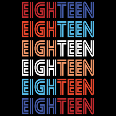 Motiv 18. Geburtstag Lustiges Geburtstagsshirt 18 Jahre