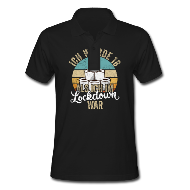 Geschenk zum 18 Poloshirt - 18 Geburtstag Ich wurde 18 Als Ich Im Lockdown war