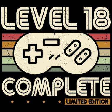 Motiv 18. Geburtstag Level 18 Complete 18 Jahre Geschenk