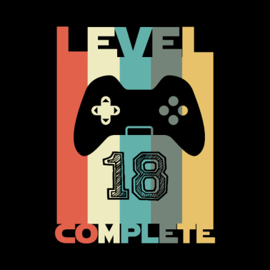 Motiv Level 18 komplett 18. Geburtstagsgeschenk