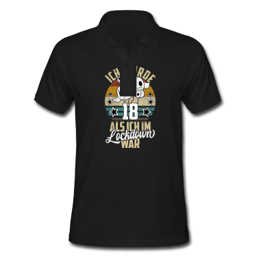 Geschenk zum 18 Poloshirt - 18 Geburtstag Ich wurde 18 Als Ich Im Lockdown war