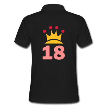 Geschenk zum 18 Poloshirt - Krone 18