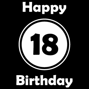 Motiv Happy Birthday 18, 18. Geburstag