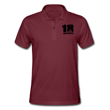 Geschenk zum 18 Poloshirt - 18 und gluecklich