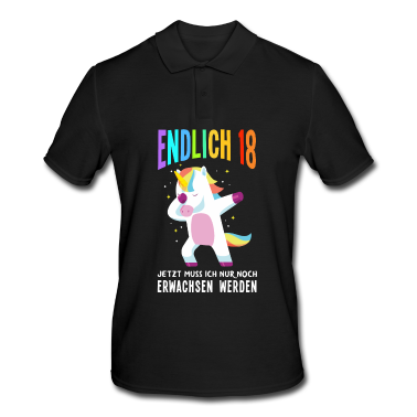 Geschenk zum 18 Poloshirt - Lustiges 18. Geburtstag Endlich 18 Geschenk