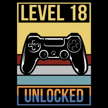 Motiv 18. Geburtstag Birthday 2003 Gaming Level 18