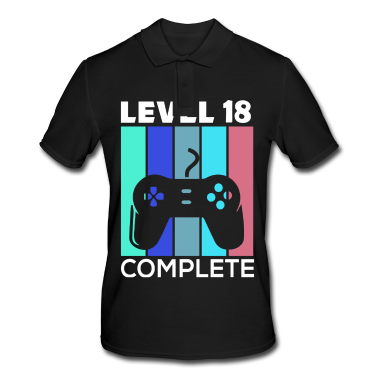 Geschenk zum 18 Poloshirt - 18. Geburtstag 18. Lebensjahr Level 18 entsperrt