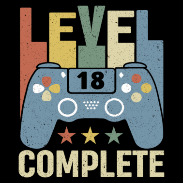 Motiv Level 18 Complete 18. Geburtstag 18 Jahre Geschenk