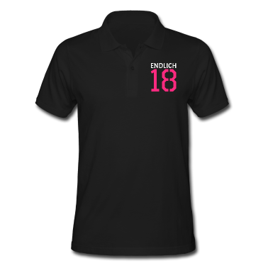 Geschenk zum 18 Poloshirt - Endlich 18 Spruch 18. Geburtstag Geschenk