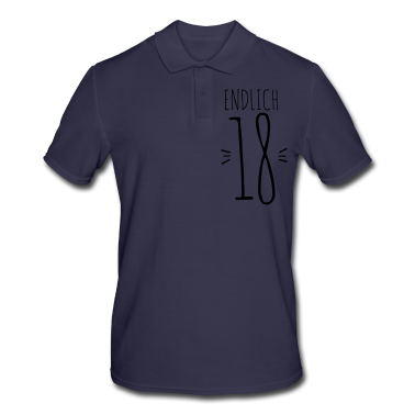 Geschenk zum 18 Poloshirt - Endlich 18! Spruch 18. Geburtstag Geschenk