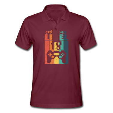 Geschenk zum 18 Poloshirt - Level 18 Gaming Controller 18. Geburtstag