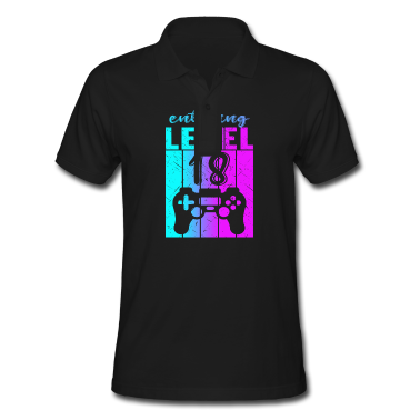 Geschenk zum 18 Poloshirt - Level 18 Gaming Controller 18. Geburtstag