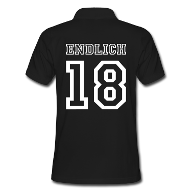 Geschenk zum 18 Poloshirt - Endlich 18 Trikot