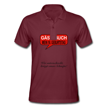 Geschenk zum 18 Poloshirt - GÄSTEBUCH ZUM 18. GEBURTSTAG