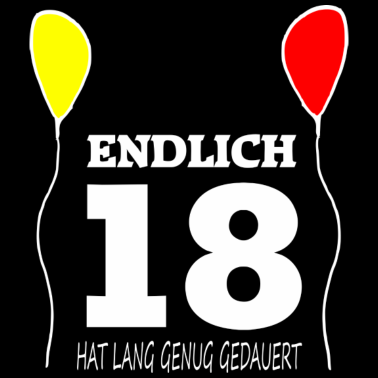 Motiv Endlich 18, das T-Shirt zum 18 Gerburtstag