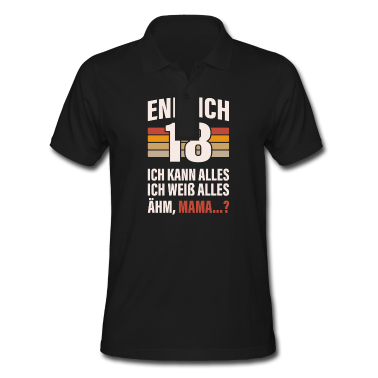 Geschenk zum 18 Poloshirt - 18. Geburtstag Jungen Mädchen Endlich 18