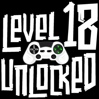 Motiv Level 18 Unlocked zum 18. Geburtstag für Gamer